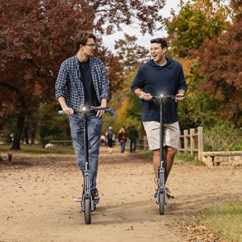 NAVIC Electric Scooter Adults, 8.5" Solid Tires, 25/Mph, 350W Motor, 22 Miles Range, Folding E-Scooter with Dual Braking Dual Suspension, Escooter for Adults with App 9