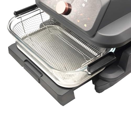 Livwell 6 Quart Glass Container Air Fryer with Pull-Out Drawer & Lid - Kitchen Gift - PFOA & PFAS-Free, 12 Presets, Dishwasher-Safe, Family-Sized One Dish Meal for Baking, Roasting & Crispy Frying 6