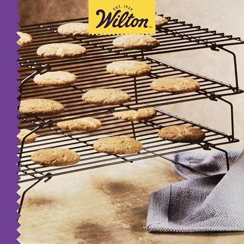 Wilton Excelle Elite 3-Tier Cooling Rack for Cookies, Cake and More - Cool Batches of Cookies, Cake Layers or Finger Foods, Black 6