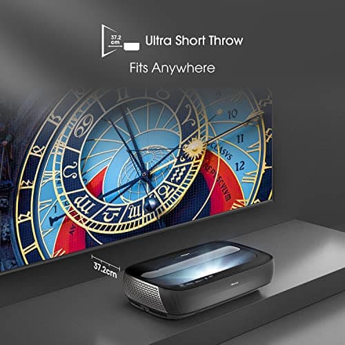 Hisense 120L9G-CINE120A 4K UHD Laser TV, Triple-Laser UST Ultra Short Throw Projector with 120" ALR Screen, 3000 Lumens, Android TV, HDR10, 40W Dolby Atmos, Built-in Alexa and Google Assistant 10