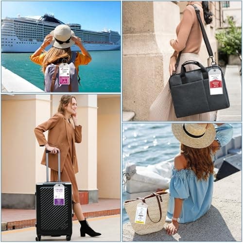 8-Pack Cruise Luggage Tag Holder, Cruise Luggage Tag Holder can be Used for 2025Carnival, NCL, MSC Cruises, and Princess Ships Offer 7