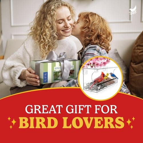 Window Bird Feeder by Nature’s Hangout - Award-Winning Clear Acrylic Bird Feeders for Outdoors, No Assembly, Strong Suction Cups, Bird Watching for Cats, Easy-to-Clean Birdhouse 9