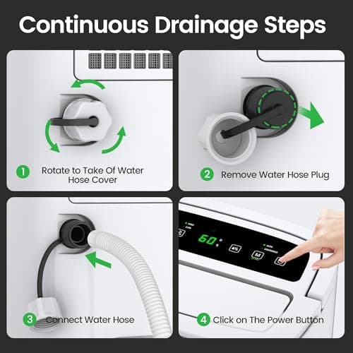 Waykar 120 Pints 2025 Energy Star Home Dehumidifier for Spaces up to 6,000 Sq. Ft, Ideal for Basement, Bathroom and Large Room with Drain Hose, Portable, Auto Defrost and Self-Drying 9