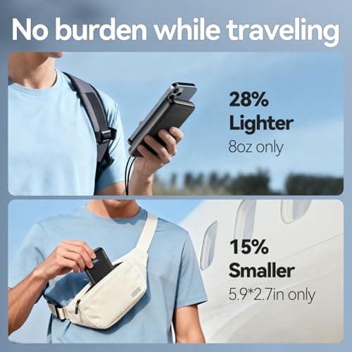 Portable Charger, 10000mAh Slim Power Bank Portable Phone Charger 22.5W PD QC Fast Charging with 3 Outputs 2 Inputs Battery Pack Compatible with iPhones Samsung Google Pixel LG Moto More Devices,Black 7