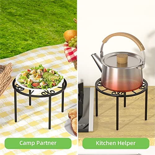 bussdis Plant Stand 1 PCS-10.2 IN Flower Pot Stand Plant Rack for Indoor and Outdoor Courtyard Gardens Black 5