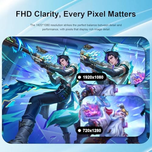 DJiEX 24 inch Monitor FHD 1920x1080p 180Hz Screen 99% sRGB Refresh Rate 3ms Home Office Gaming Computer Monitor Sync Visual Experience for Work & Play Support Wall Mount Install 3