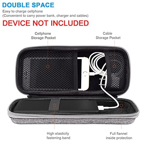 SKYNEW Powerbank Hard Travel Case Compatible RAV Power 26800/20100/20000mAh, Anker Power Core 26800mAh/ PowerCore +26800mAh, ROMOSS 30000mAh, Miady Charger, Ekrist, Lab599 Tx500 Radio(Light Grey) 2
