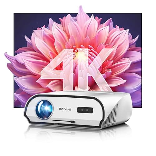 Smart 4K Projector for Home & Outdoor – 1800 ANSI Bright Daylight Projector, HDR10+, WiFi 6 Bluetooth 5.2, HDMI 2.1, 38W Speakers, Quick Focus Adjustment, Built-in Apps for Movies, Gaming & Business