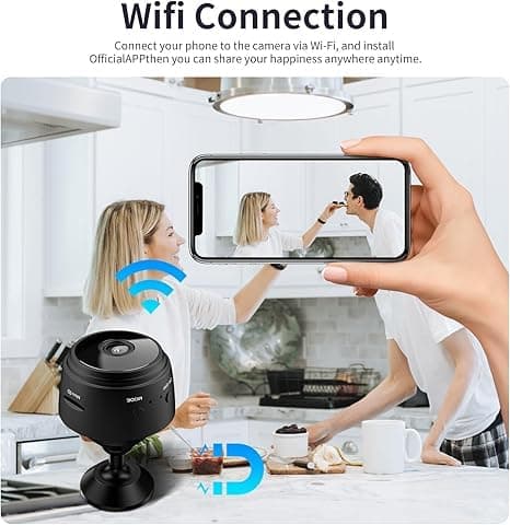 HPTUX Hidden Cameras - 1080P HD Small Camera with Motion Detection and Night Vision,Spy Cameras - Wireless Security Camera for Pet/Baby/Nanny - Magnetic Installation 6