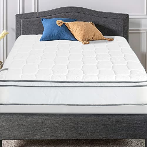 Mattress Comfort, 10-Inch Meduim Plush Eurotop Pillowtop Innerspring Mattress & 8" Wood Box Spring Set, Full 5