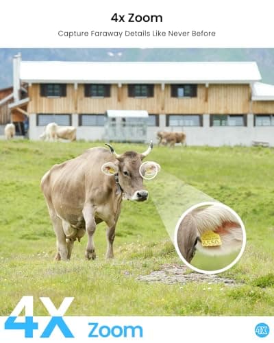 ANRAN 4G LTE Cellular Solar Security Camera Wireless Outdoor, 2K No WiFi Solar Powered Security Camera, 2 Way Audio, Smart Motion Detection, Color Night Vision, IP66, White (32GB & SIM Card Included) 8