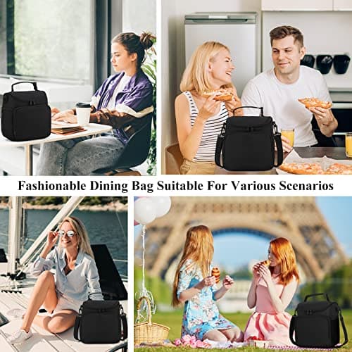 UYLIA Lunch Box for Men,Insulated Lunch Bag Women with Adjustable Shoulder Strap, Cooler Bag with Drinks Holder for Adult Work Picnic Beach Workout 6