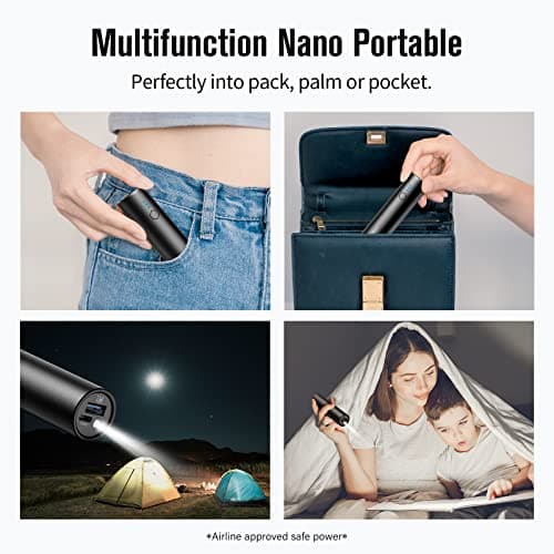 SIXTHGU Portable Charger, 5000mAh Mini Power Bank, S03 2-Pack Pocket Size Fast Charging USB-C (in&Out), PowerNano, Compatible with iPhone Series, Android Phone and More Blue 7