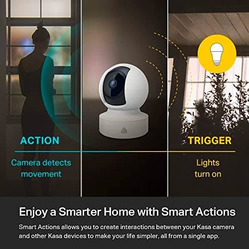 Kasa 1080p Indoor Pan/Tilt Wired Security Camera - Works as a Baby & Pet Monitor, Motion Detection & Tracking, 2-Way Audio, Night Vision, Subscription-Free Local Storage or Optional Cloud, EC70 5