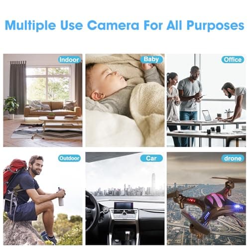 ehomful Wireless Mini Camera HD 1080P Portable Small Nanny Cam with Night Vision,Body Cam Surveillance Cameras for Home Security Indoor/Outdoor No WiFi Need/No Audio 7