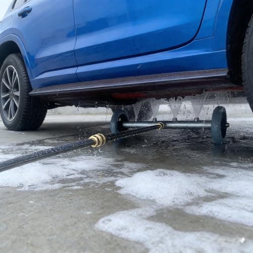 Hourleey Pressure Washer Undercarriage Cleaner, 16 Inch Power Washer Surface Cleaner, Undercarriage Water Car Broom Attachment with Extension Wand, 4000 PSI 7