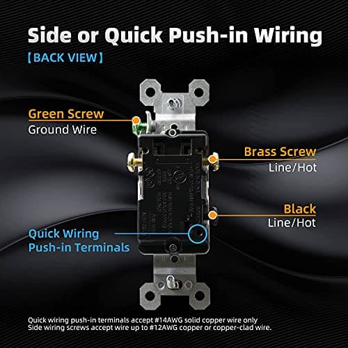 ELEGRP 3 Way Toggle Light Switch, 15 Amp, 120 V, Toggle Framed AC Quiet Switch, in Wall On/Off Switch Replacement, Self-Grounding, Residential and Commercial Grade, UL Listed (5 Pack, Glossy White) 5