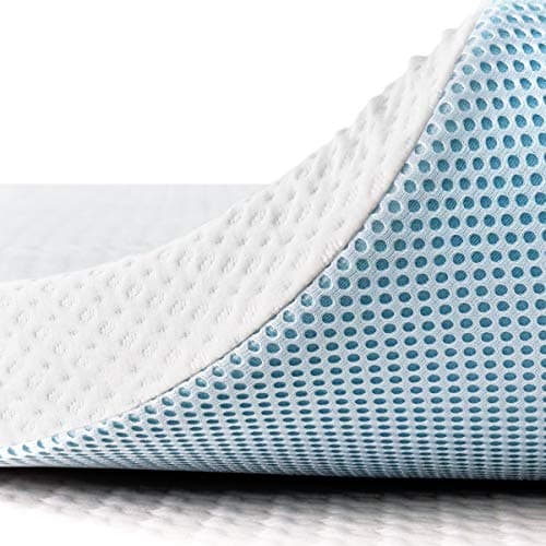 Subrtex Mattress Topper, Gel-Infused Memory Foam Mattress Topper, High Density Cooling Bed Topper Pad with Breathable Removable Fitted Cover CertiPUR-US Certified (3 Inch, Full)