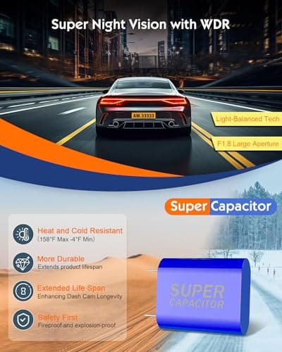 Sarmert C1 5K Dash Cam Front - Built-in GPS and 5G WiFi, Sony STARVIS Sensor, HDR Night Vision Car Camera, 5K/4K/2.5K UHD Dash Camera for Cars, Loop Recording, WDR, G-Sensor, 24H Parking Mode 7