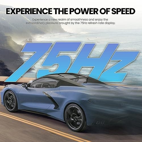 CRUA 24 Inch White Monitor, FHD(1920×1080p) 75Hz 99% sRGB Computer Monitor, LED Filter Blue Light 178° Wide Viewing Angle Curved Monitor for Home, Office and Dormitory(HDMI, VGA)-White 4