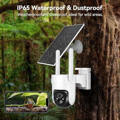 ANMESC 4G LTE Cellular Security Camera Includes SD&SIM Card, 2K Solar Outdoor Cam Wireless Without WiFi Needed,Live View, Color Night Vision, Motion&Siren Alert, Playback, Unable to Use WiFi 9