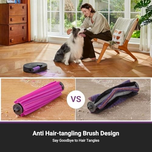 Eureka E20 Plus Robot Vacuum and Mop Combo, Robot Vacuum Cleaner with Bagless Self Emptying Station, 45-Day Capacity 8000Pa Suction and Anti Hair-Tangling Brush App Control LiDAR Navigation 6