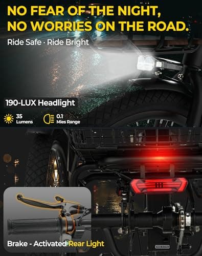 Skeri Electric Trike, 500W(Peak 1000W) Electric Tricycle for Adults, 20" Folding 3-Wheel Electric Bicycle, Step-Thru E Trike with 624WH Removable Battery and Large Basket, Black 7