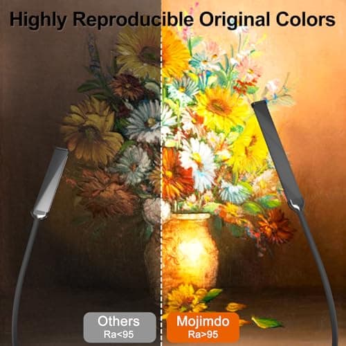 Mojimdo 77 LED Desk Lamp with Clamp, [3 Color & 10 Brightness] Dimmable Reading Lamp with 27.6'' Flexible Gooseneck, Eye-Caring Clip on Light for Reading Study Workbench Drafting - Adapter Included 7