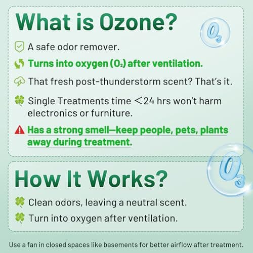 Ozone Generator 45,000mg/h, Industrial O3 Deodorizer for Areas of 2500 Square Feet - High Capacity Ozone Machine Air Ionizer Odor Clean 6