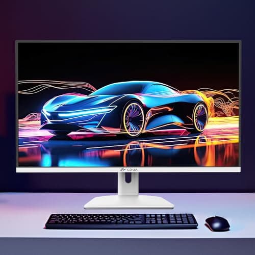 CRUA 27 Inch Gaming Monitor 360HZ, 2K QHD 2560x1440 IPS Panel White Computer Monitors with Built in Speakers, Support AMD FreeSync, 120% sRGB, Blue Light Filter, DP1.4 & HDMI2.1, Wall Mountable 7