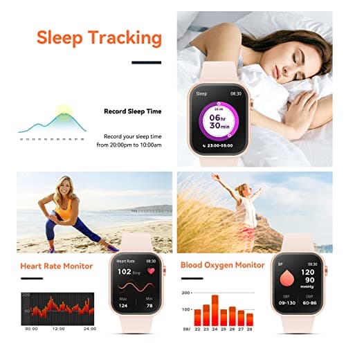 Hwagol Smart Watch (Answer/Make Call) 1.85inch Fitness Tracker, DIY Dials/Pedometer/Calories/Multiple Sport Modes/Voice Assistant, Smart Watches for Men Women Android iOS Phones 5