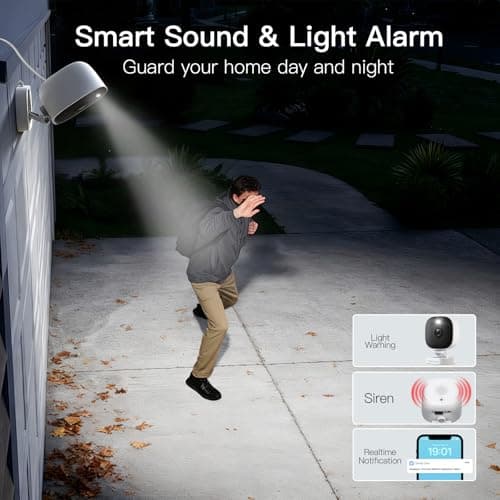 Vimtag Security Camera Outdoor 2.5K, 2.4G/5G Smart Wi-Fi Cameras for Home Security with Color Night Vision, Motion Activated Spotlight/Siren, IP66,2-Way Audio, Support Cloud/512G SD Card Storage,Wired 5