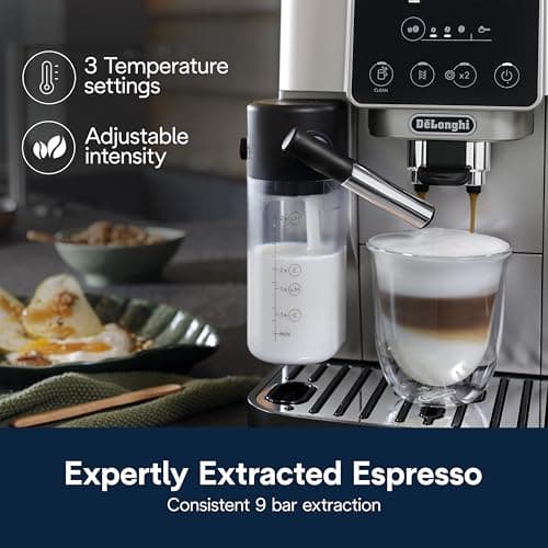 De'Longhi Magnifica Start Automatic Espresso Machine with Auto Milk Frother & Built in Grinder - 5 One-Touch Recipes, Easy-to-Clean, Home Barista Coffee Maker for Lattes, Cappuccino, Iced Coffee 5