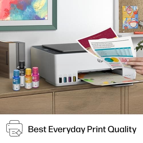 HP Smart Tank 5101 Wireless All-in-One Refillable Printer, Scanner, Copier with 2 years of Ink included, Wireless printer-for-home use an EcoTank Alternative (1F3Y0A) 12