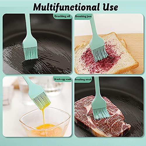 BieFuDan 6 Sheets Baking Mats Non Stick Reusable,Oil Brush,Baking Mat Sheet Baking Tray Liner Set 30 * 40cm, Professional Quality,Nontoxic CookingMat,Reusable Non Stick Oven Liner 7