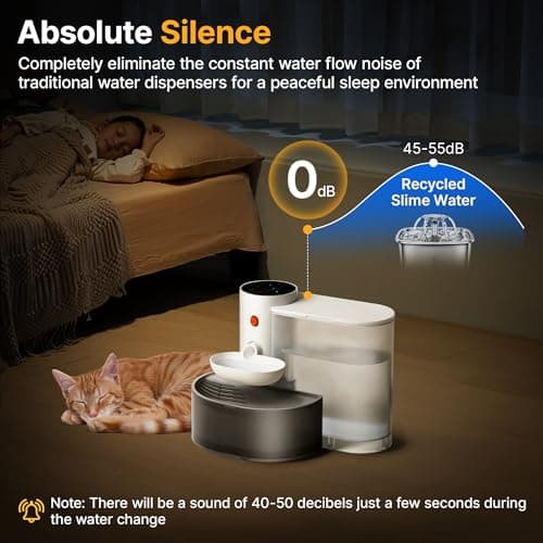 Potaroma Smart Pet Water Fountain, No Filter, 3.5L Large Capacity, Rechargeable Automatic Water Dispenser for Cats and Small Dogs, Wastewater Separation Always Fresh Water 7