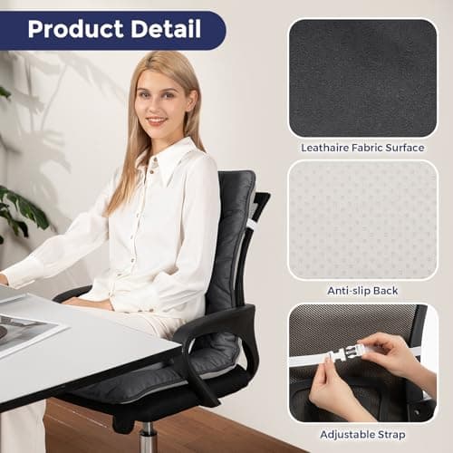 Heated Seat Cushion for Office Chair, Heated Seat Pad for Pain Relief Promote Blood Circulation with 3 Heat Levels & 90mins Auto-off, Chair Warmer for Back, Waist, Hips, Thighs Home Office Use Dark 4