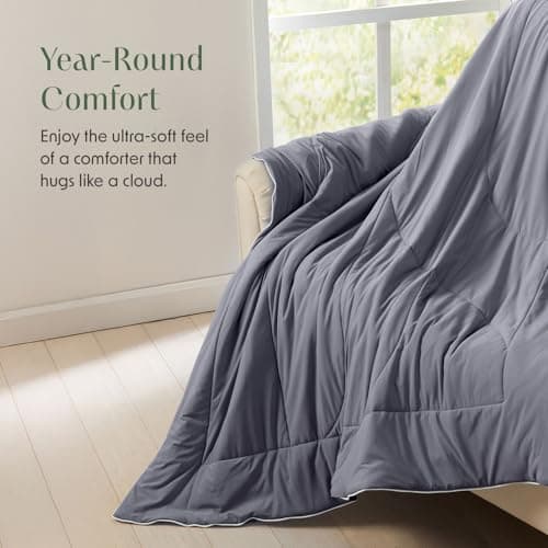Springtree Home Luxury Viscose from Bamboo Blanket & Comforter | Viscose from Bamboo Twin Size Blanket- 60" x 90" | Cooling Blanket & Comforter | Breathable & Lightweight | Twin - Titanium Grey 8