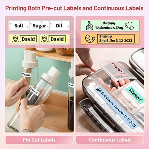 Phomemo Label Maker Machine, D30 Portable Handheld Bluetooth Mini Label Printer, Multiple Templates Smartphone Thermal Small Label Makers for Kid School Items, Classroom Teacher Supplies, Easy to Use 9