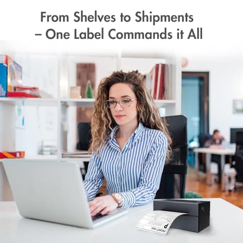 Bluetooth Thermal Shipping Label Printer: 4x6 Wireless Label Maker with Tape for Small Business - Compatible with iPhone, Android, Windows & Mac, Widely Used for USPS UPS Ebay Amazon Shopify Etsy 8