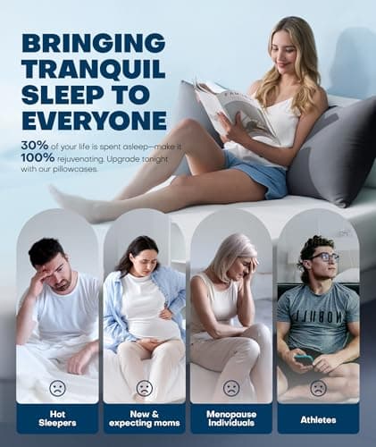 Ice Cooling Body Pillowcase for Hot Sleepers, Stay Cool All Night, Silky Touch Long Body Pillow Cases with Invisible Zipper, Soft Breathable Body Pillow Cover, Gift for Men Women - 20"x54", Dark Gray 6