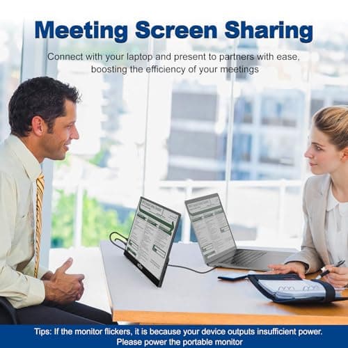 InnoView Portable Monitor 15.6" 1080P for Laptop with Protective Sleeve, Built-in 90° Adjustable Stand USB C HDMI Ultra-Slim Portable Laptop Monitor for MacBook Phone PS Xbox Switch 6