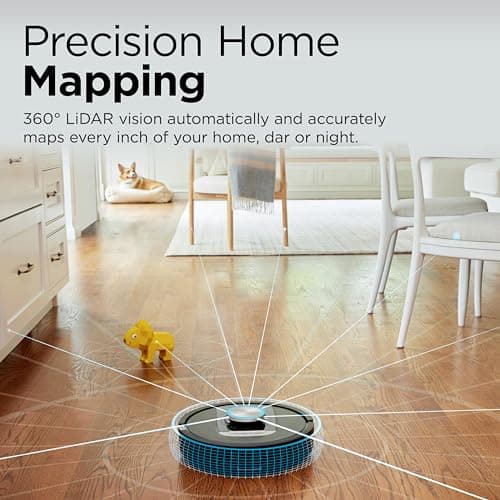 Shark RV2820AE Detect Pro Self-Empty Robot Vacuum with Bagless, 60-day Capacity HEPA Base, 3 Detect & React Technologies, Auto Deep-Clean on Carpets and Hardfloors, NeverStuck Tech, Wi-Fi Black/Bronze 13