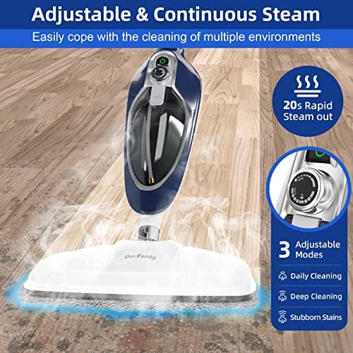 Steam Mop - 10-in-1 Floor Steamer Detachable MultiPurpose Handheld Steam Cleaner for Hardwood/Tile/Laminate All Floors Carpet Cleaning with 11 Accessories for Whole Home Use(Blue). 5