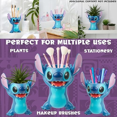Disney Stitch 3D Pen Holder for Desk, Cute Pencil Holder Desk Organizer for Office, Home Storage Box, Secret Santa Gifts 5