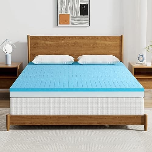 Maxzzz 2Inch Queen Size Mattress Topper Gel Memory Foam Mattress Topper,Firm Memory Foam Bed Topper Certipur-Us Certified 7