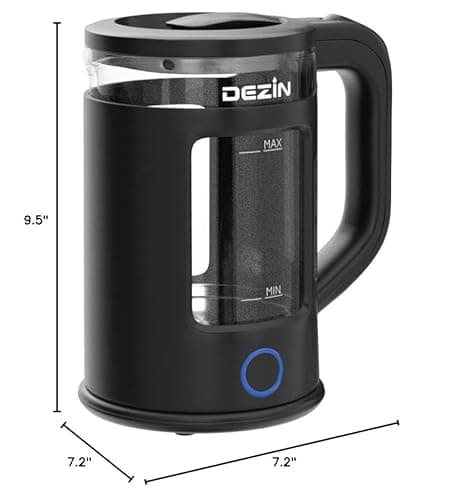 Dezin Electric Kettle with Keep Warm Function, BPA Free Window-Glass Double Wall Design Electric Tea Kettle, Bicolor LED, 1.5L Hot Water Kettle with Auto Shut-Off and Boil Dry Protection Tech 8