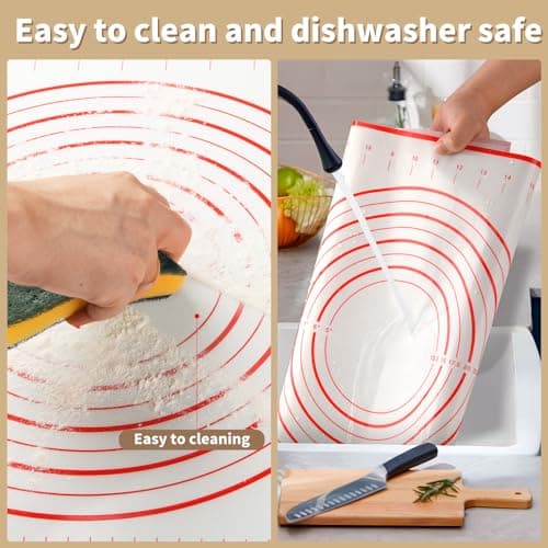 Non-Slip Silicone Baking Mat, Reusable Non-Stick Baking Silicone Mats for Baking, Breads, Pizzas, Fudge and Other Treats. the Baking Mat can Also Be Used as an Oven Liner-Size: 24x16 Inch 6