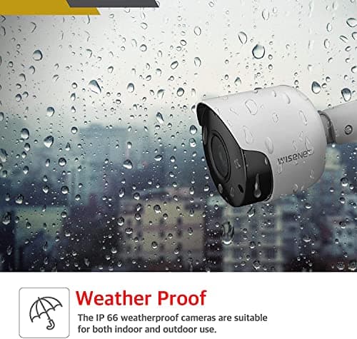 LIVEBEAR Wisenet SDC-89445BF/89447BF 5MP CCTV Surveillance Weatherproof Bullet Security Camera 82ft 3.6mm Lens 104° Wide Angle Compatible with SDH-B84045BF; SDH-C84085BF; SDH-C85127 7