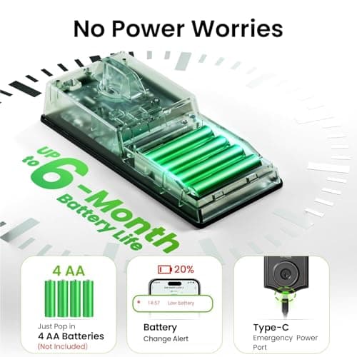 GHome Smart KD30B Deadbolt Lock with Keypad Fingerprint Keyless Entry Door Locks for Front Doors with APP Control Auto Lock for Home Rental House Apartment 6